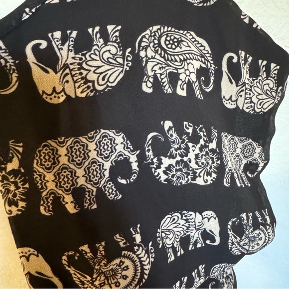 Maurice’s | Black w/ taupe elephant dress | Sz M - Picture 10 of 13